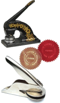 Group of embossing machines and embossed wafers